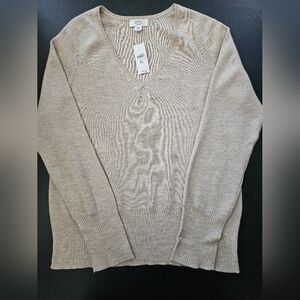 NWT - Merino Wool Blend ATL Studio Lt Tan Sweater - Size XL